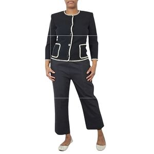 Michael Kors Black Virgin Wool Stretch Blazer